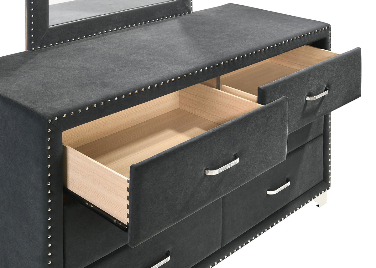 Melody 5-piece Bedroom Set - Eastern King, Grey