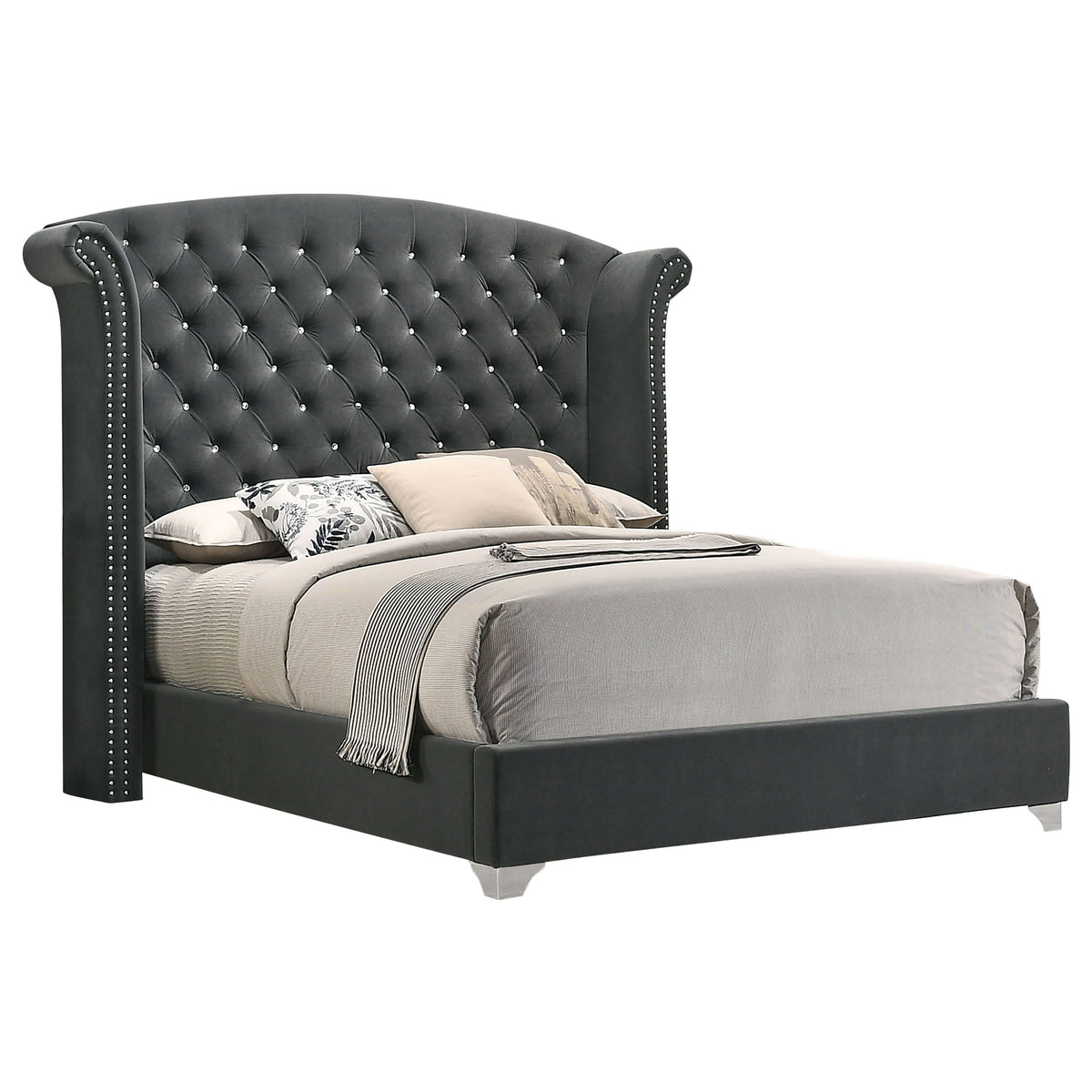 Melody 5-piece Bedroom Set - Queen, Grey