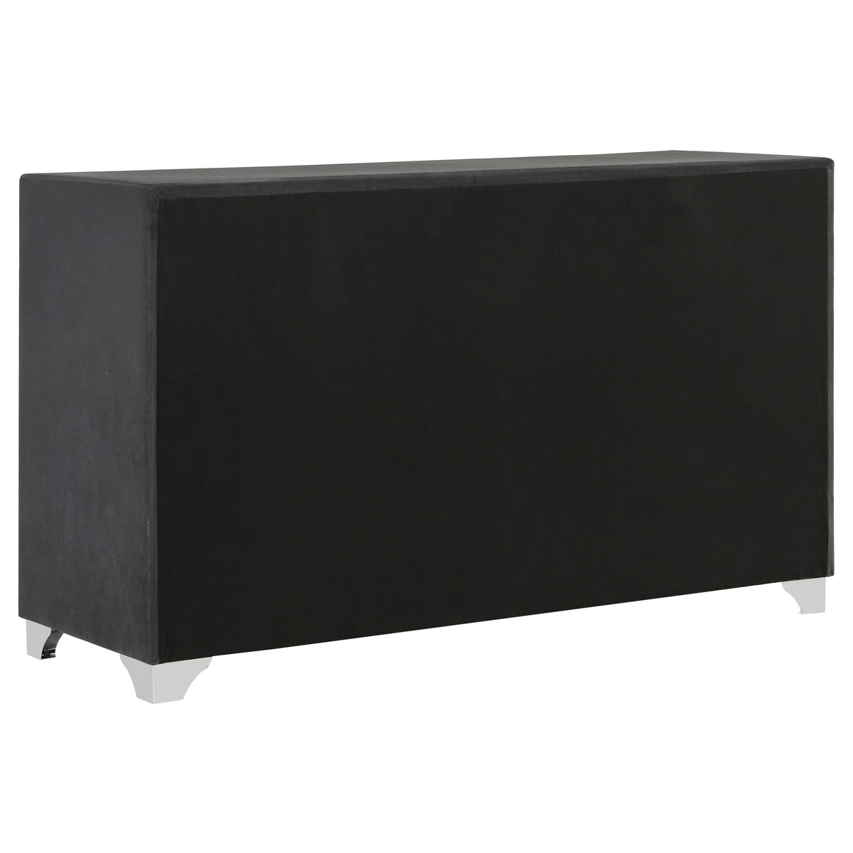Melody 6-drawer Upholstered Dresser - Grey, Without Mirror