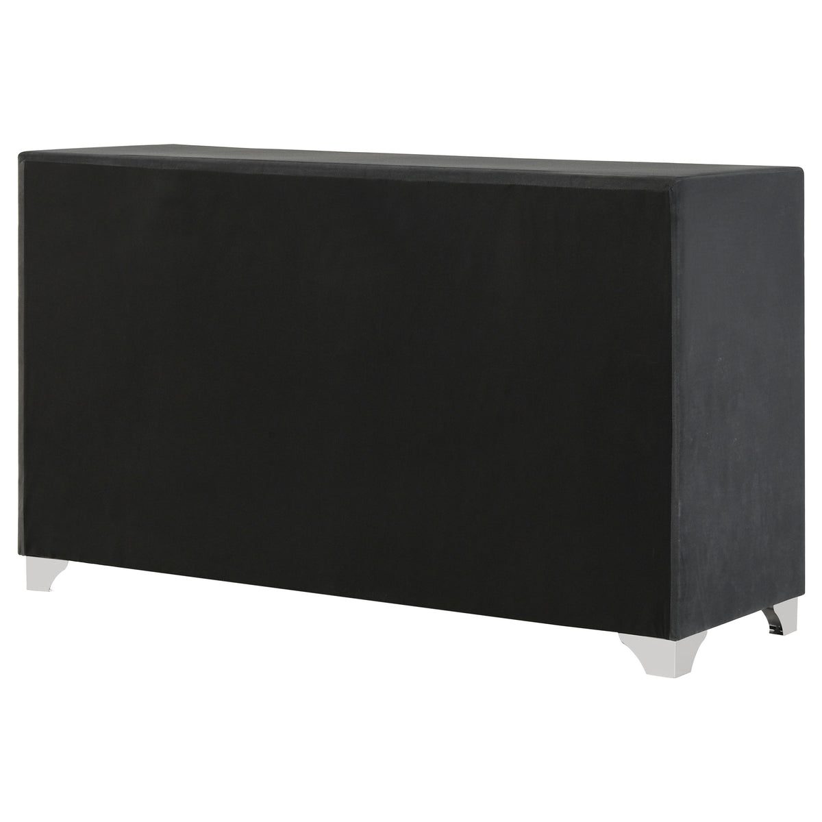 Melody 6-drawer Upholstered Dresser - Grey, Without Mirror