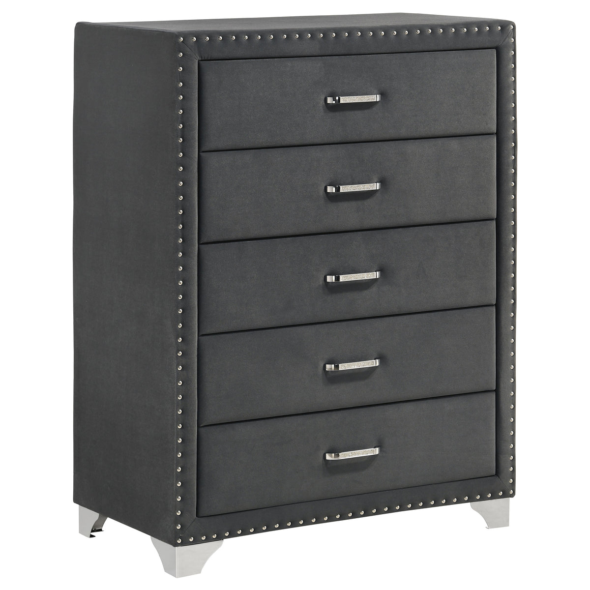 Melody 5-drawer Bedroom Chest - Grey