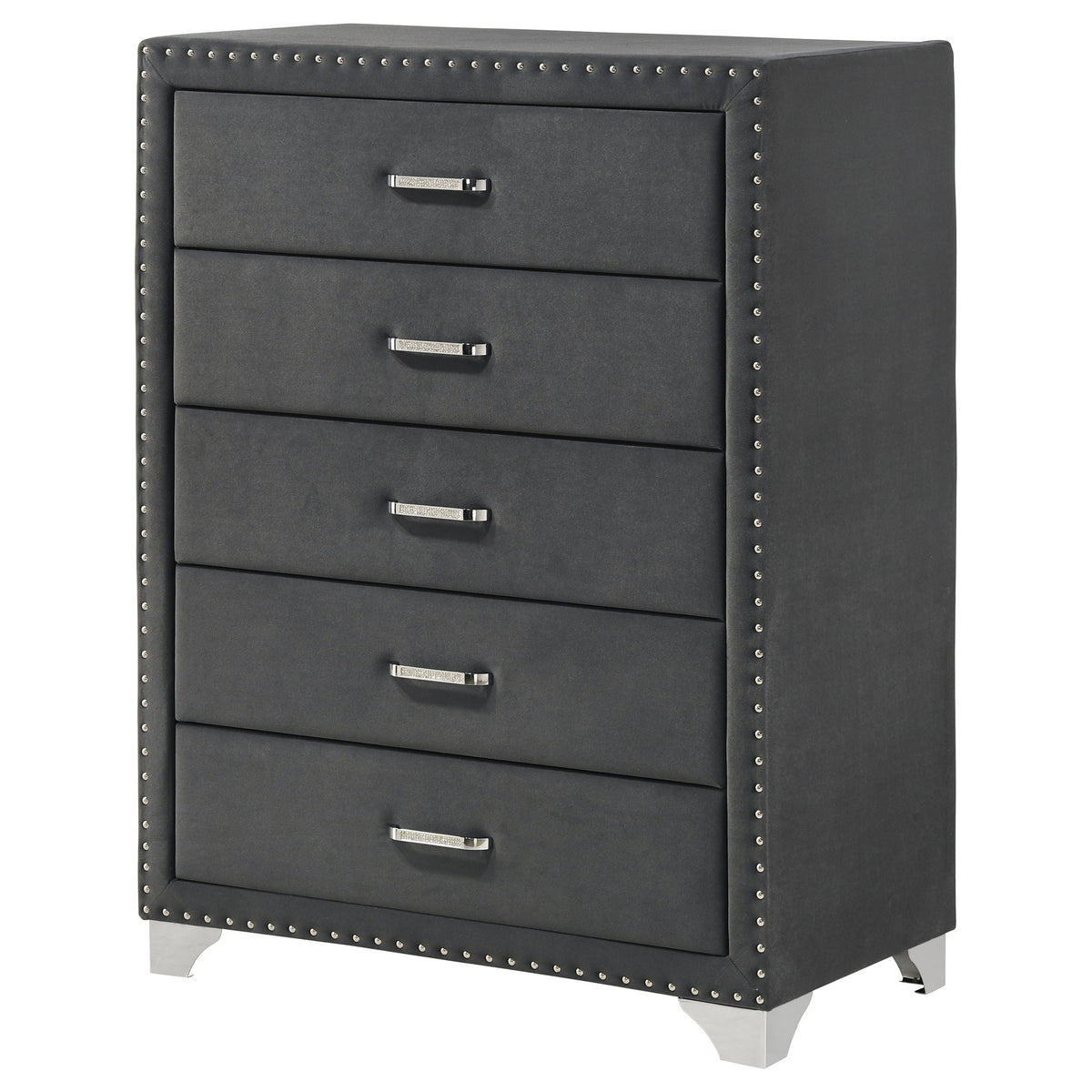 Melody 5-drawer Bedroom Chest - Grey