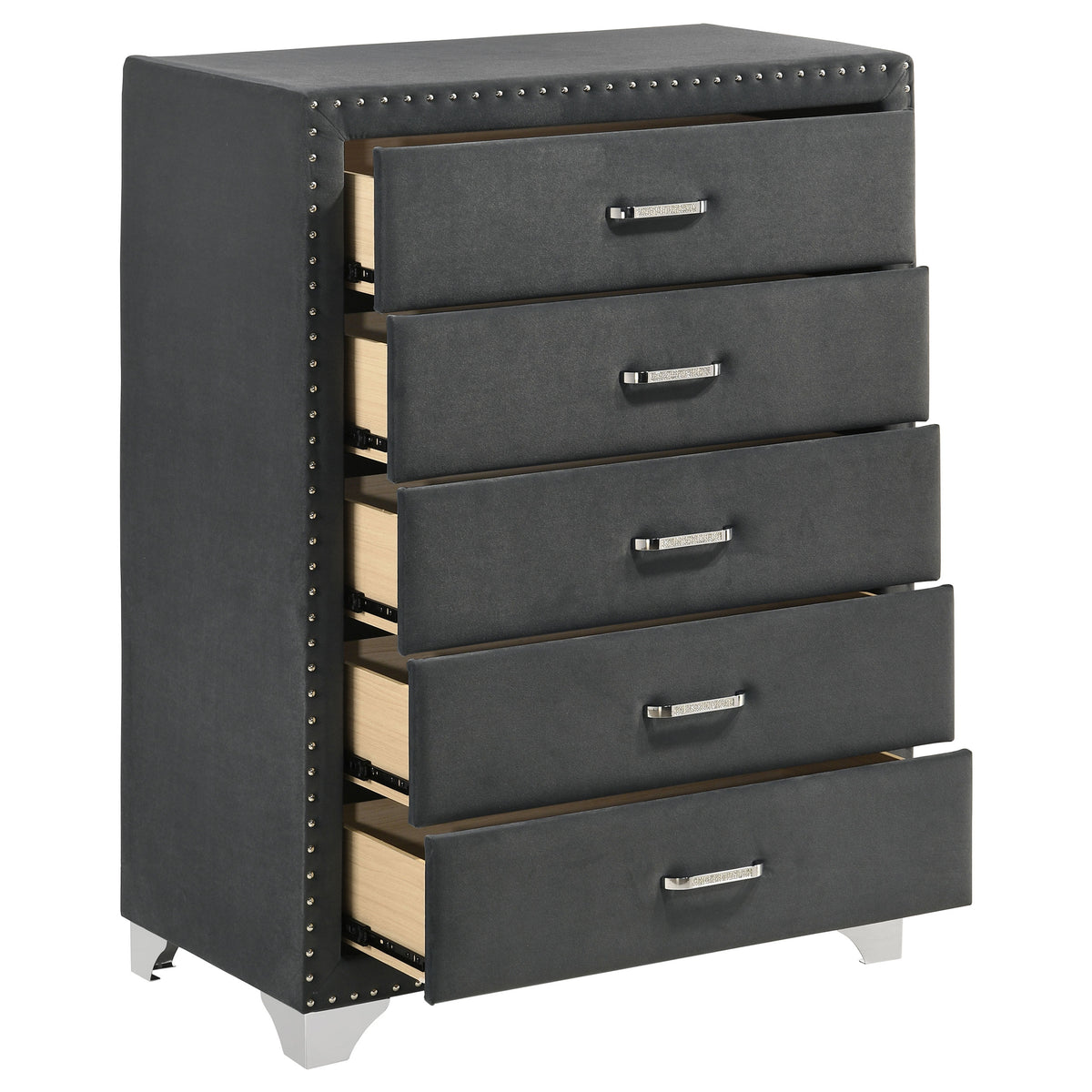 Melody 5-drawer Bedroom Chest - Grey