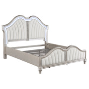 Evangeline Wood LED Panel Bed Silver Oak - Eastern King