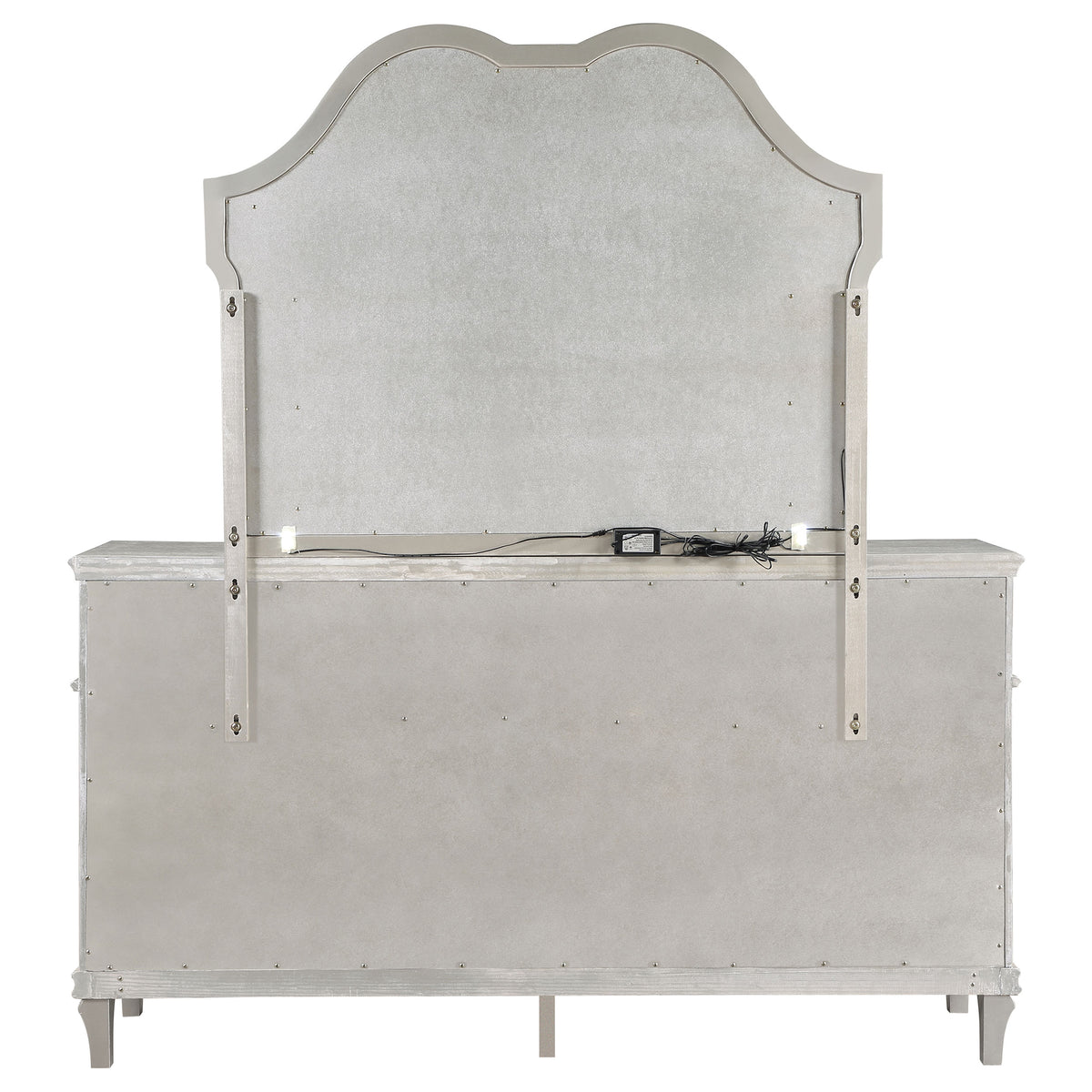 Evangeline 9-drawer Dresser Silver Oak - With Mirror