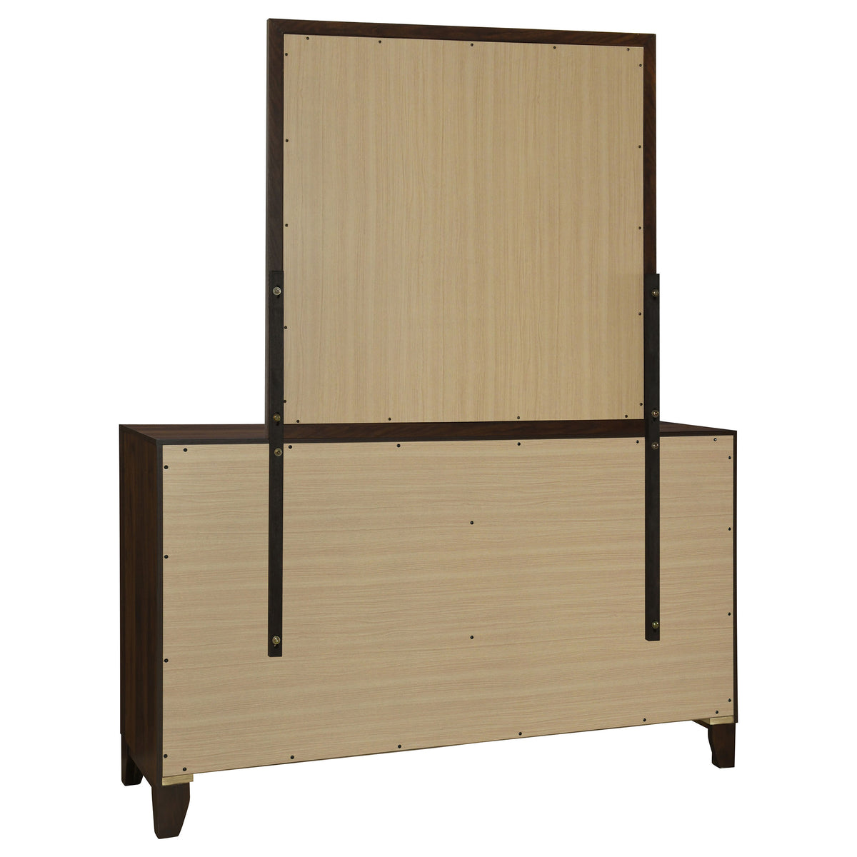 Welsley 6-drawer Dresser Walnut - With Mirror