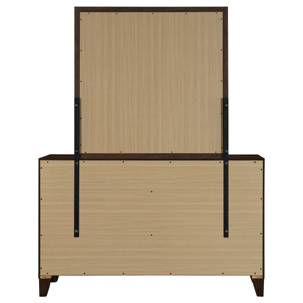 Welsley 6-drawer Dresser Walnut - With Mirror