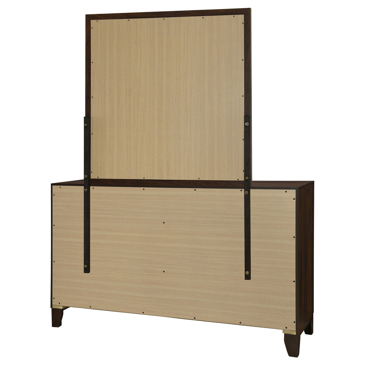 Welsley 6-drawer Dresser Walnut - With Mirror