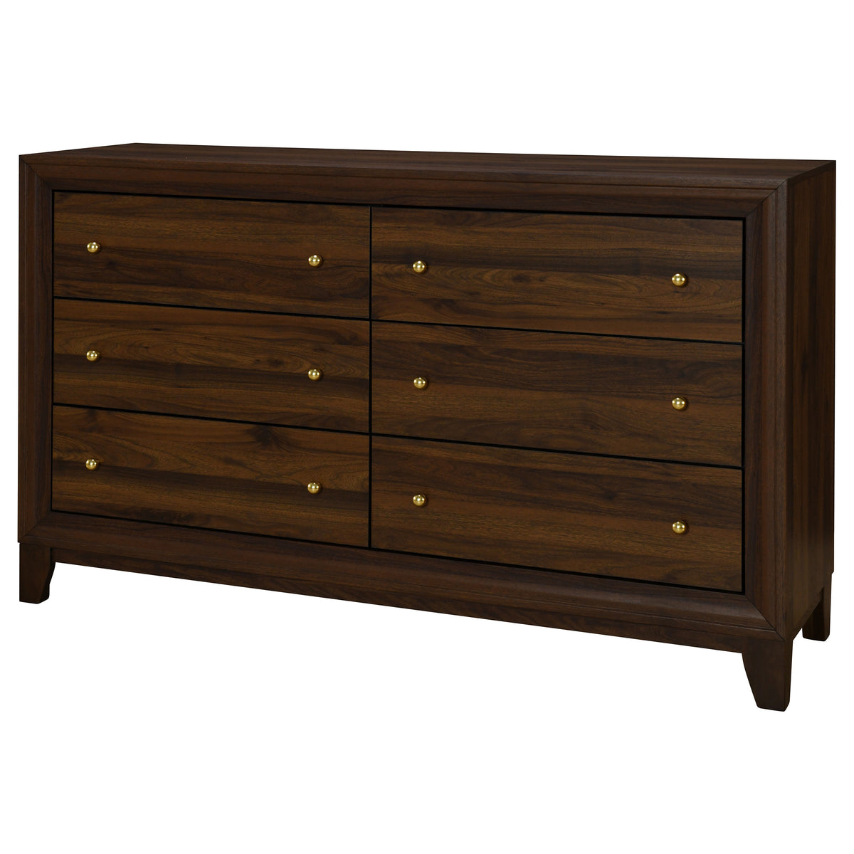 Welsley 6-drawer Dresser Walnut - Without Mirror