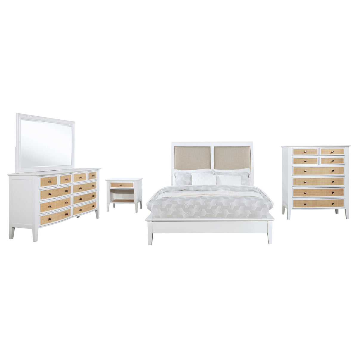 Bexhill 5-piece Bedroom Set White - Queen