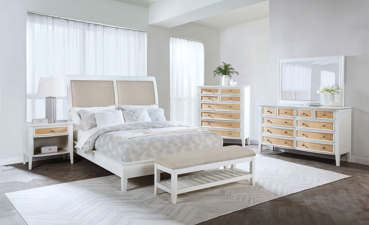 Bexhill 10-drawer Dresser White - With Mirror
