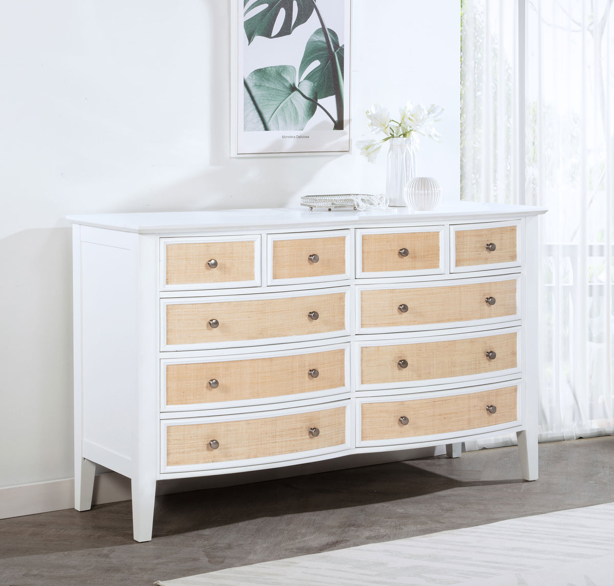 Bexhill 10-drawer Dresser White - Without Mirror