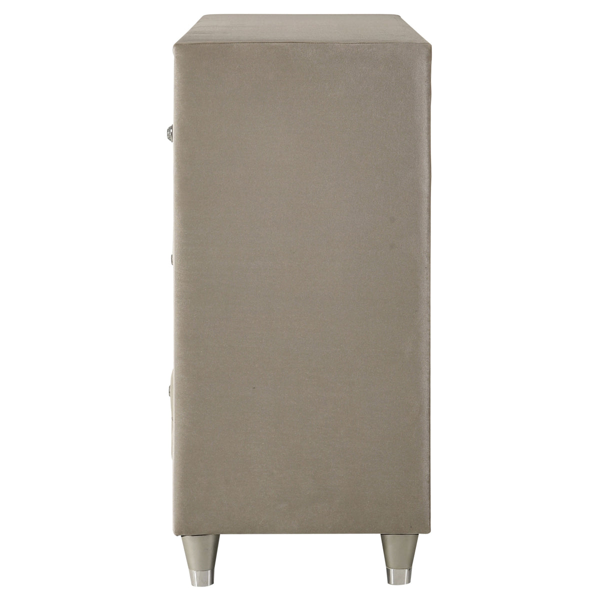 Antonella 7-drawer Upholstered Dresser Ivory - Without Mirror