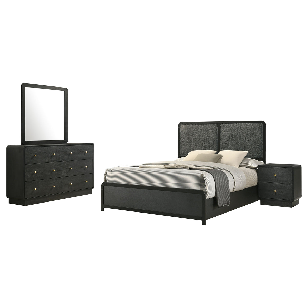Cavelle 4-piece Bedroom Set Black - Queen