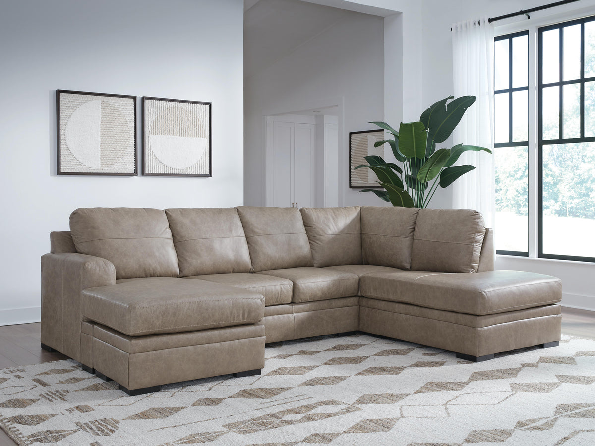 Amuleto 2-Piece Sectional with Chaise Leather