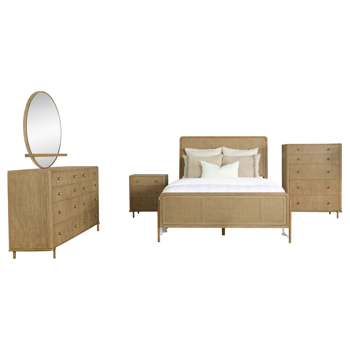 Arini 5-piece Bedroom Set - Eastern King, Sand Wash