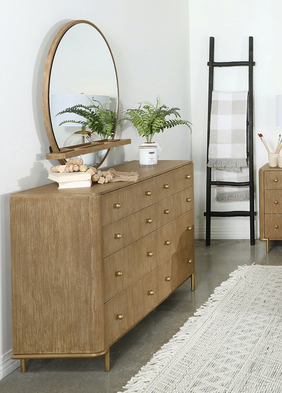 Arini 8-drawer Dresser - Sand Wash, With Mirror