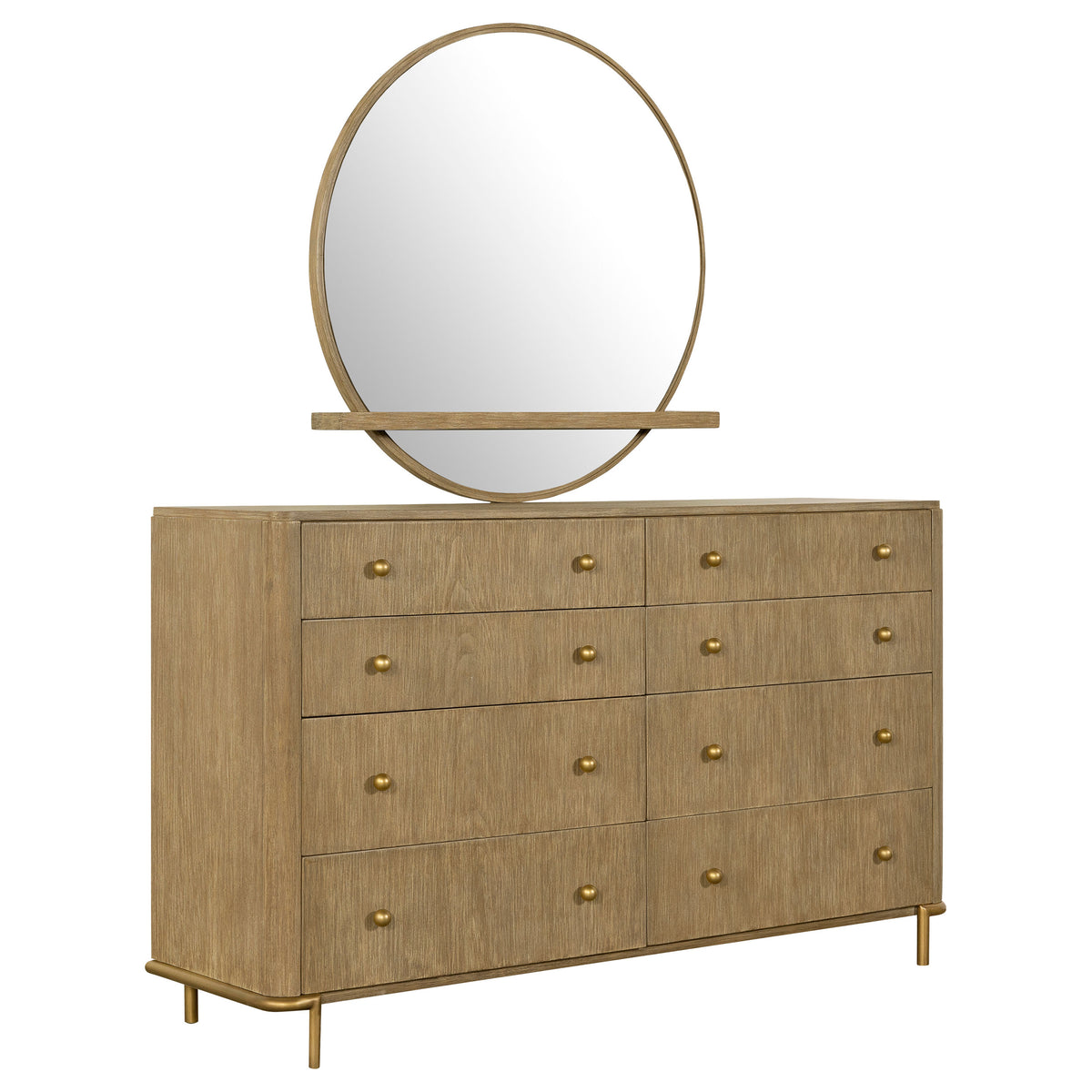 Arini 8-drawer Dresser - Sand Wash, With Mirror
