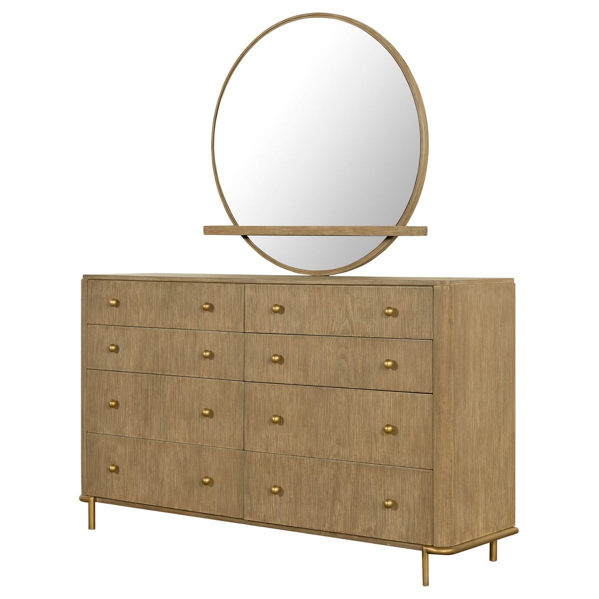 Arini 8-drawer Dresser - Sand Wash, With Mirror