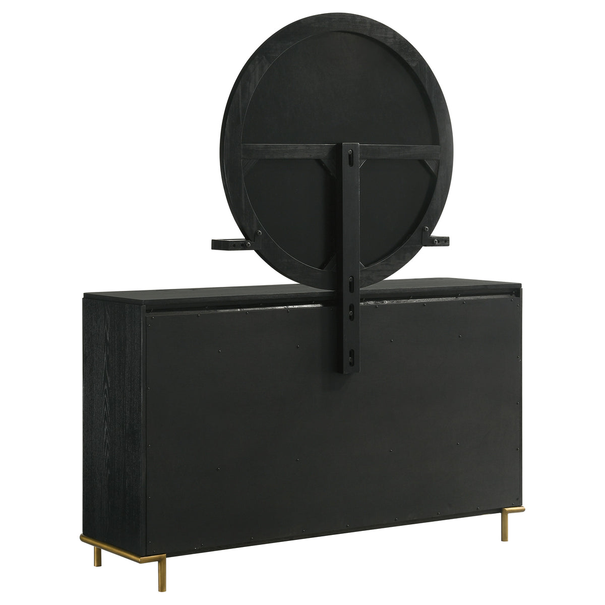 Arini 8-drawer Dresser - Black, With Mirror