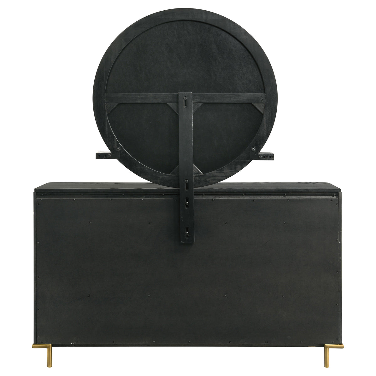 Arini 8-drawer Dresser - Black, With Mirror