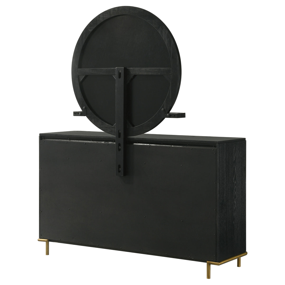 Arini 8-drawer Dresser - Black, With Mirror