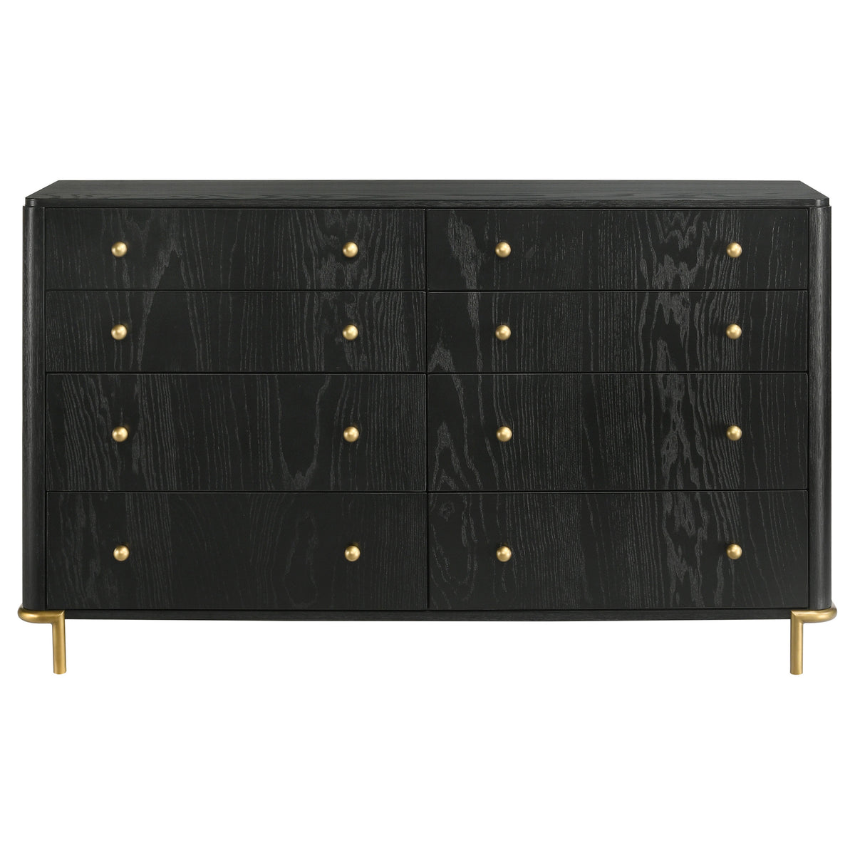 Arini 8-drawer Dresser - Black, Without Mirror