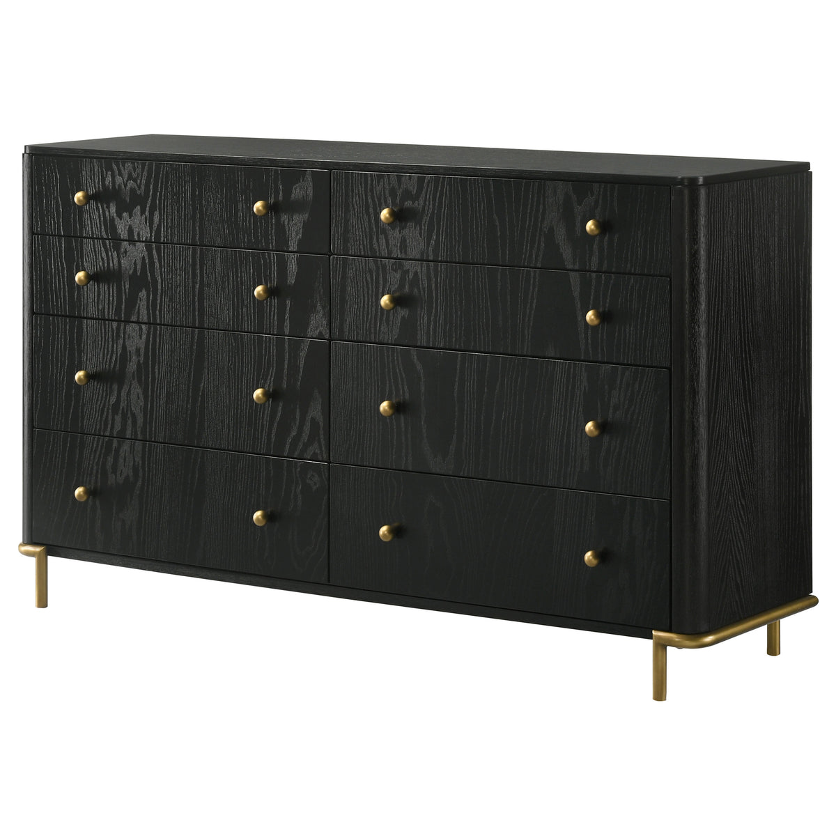Arini 8-drawer Dresser - Black, Without Mirror