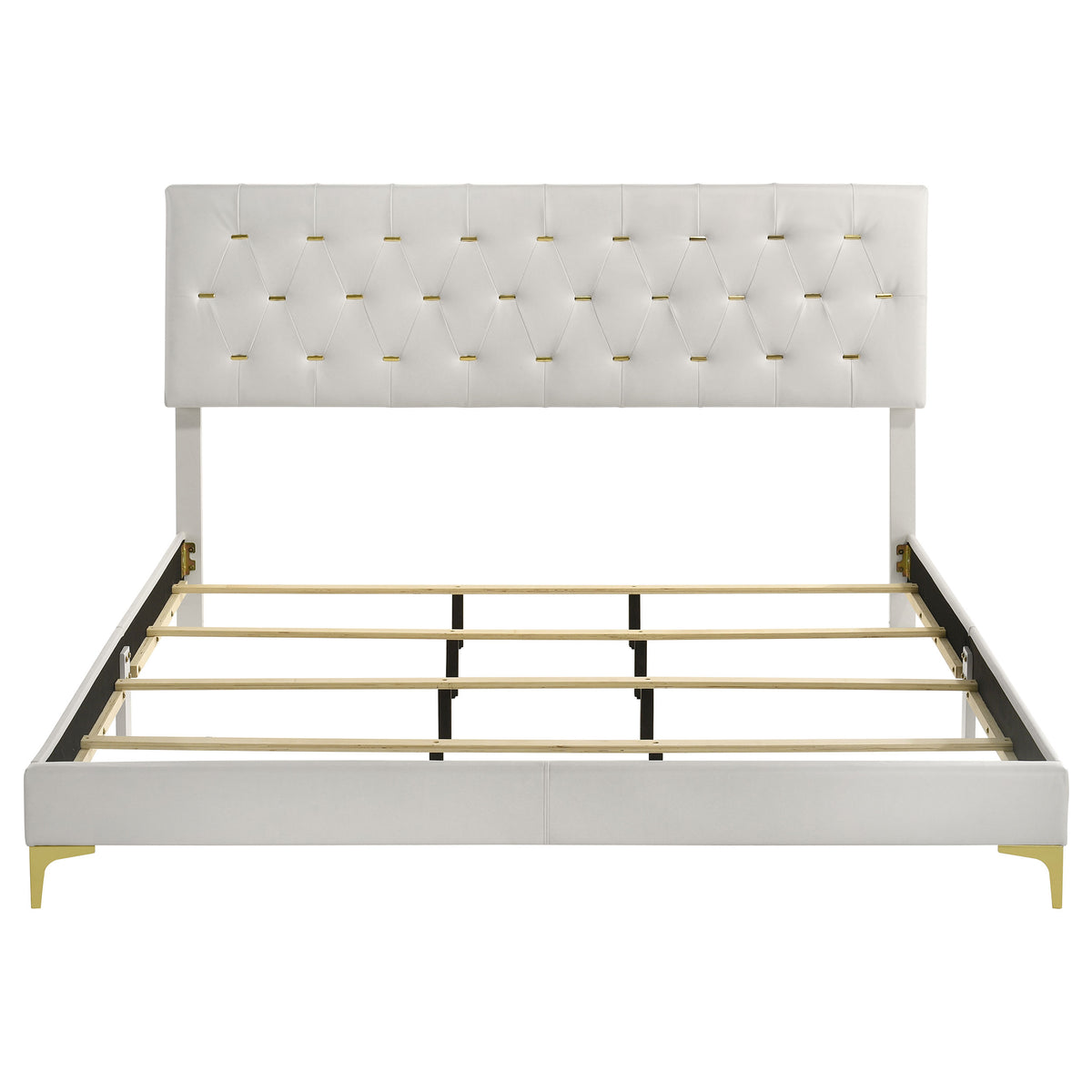 Kendall Upholstered Panel Bed - Eastern King, White