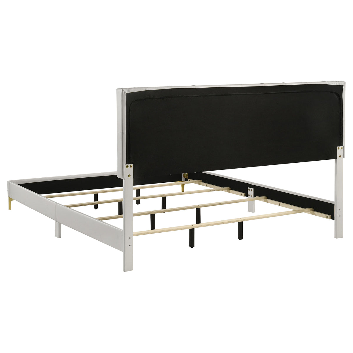 Kendall Upholstered Panel Bed - Eastern King, White