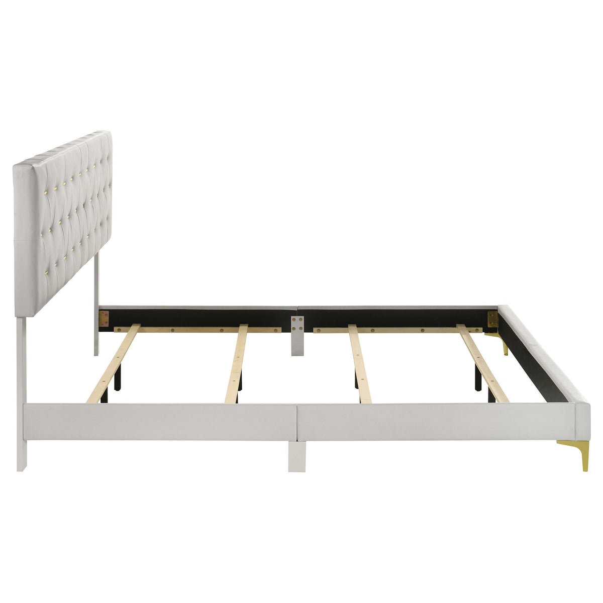 Kendall Upholstered Panel Bed - Eastern King, White