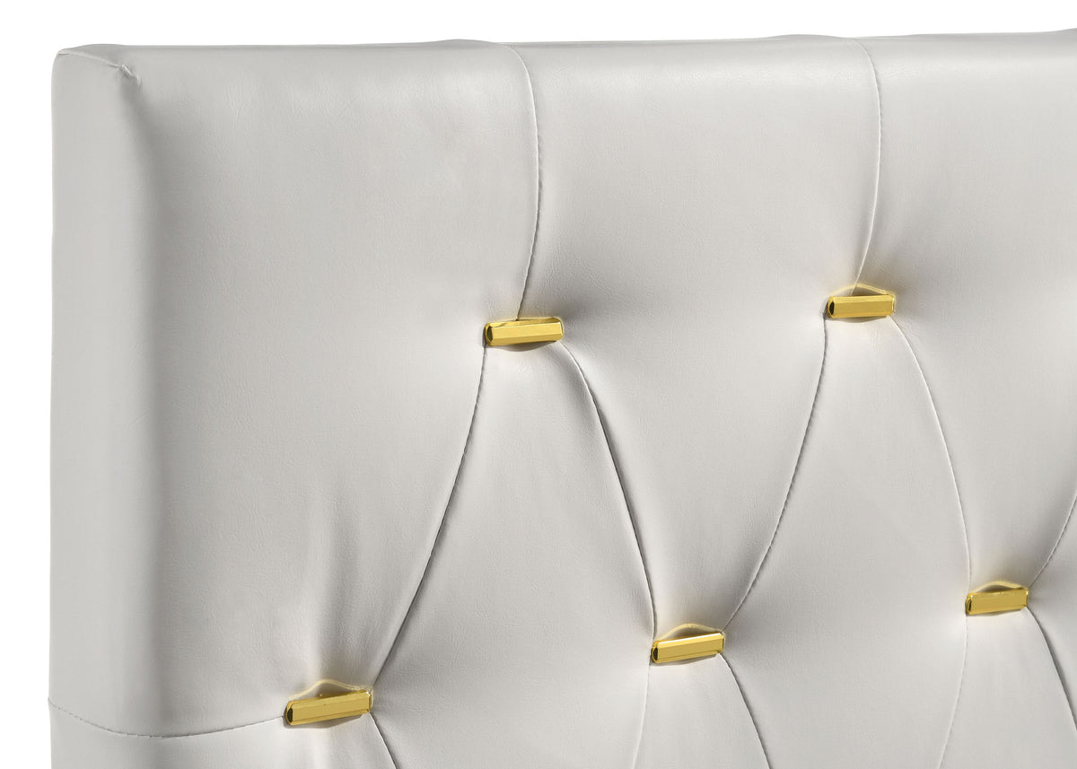 Kendall Upholstered Panel Bed - California King, White