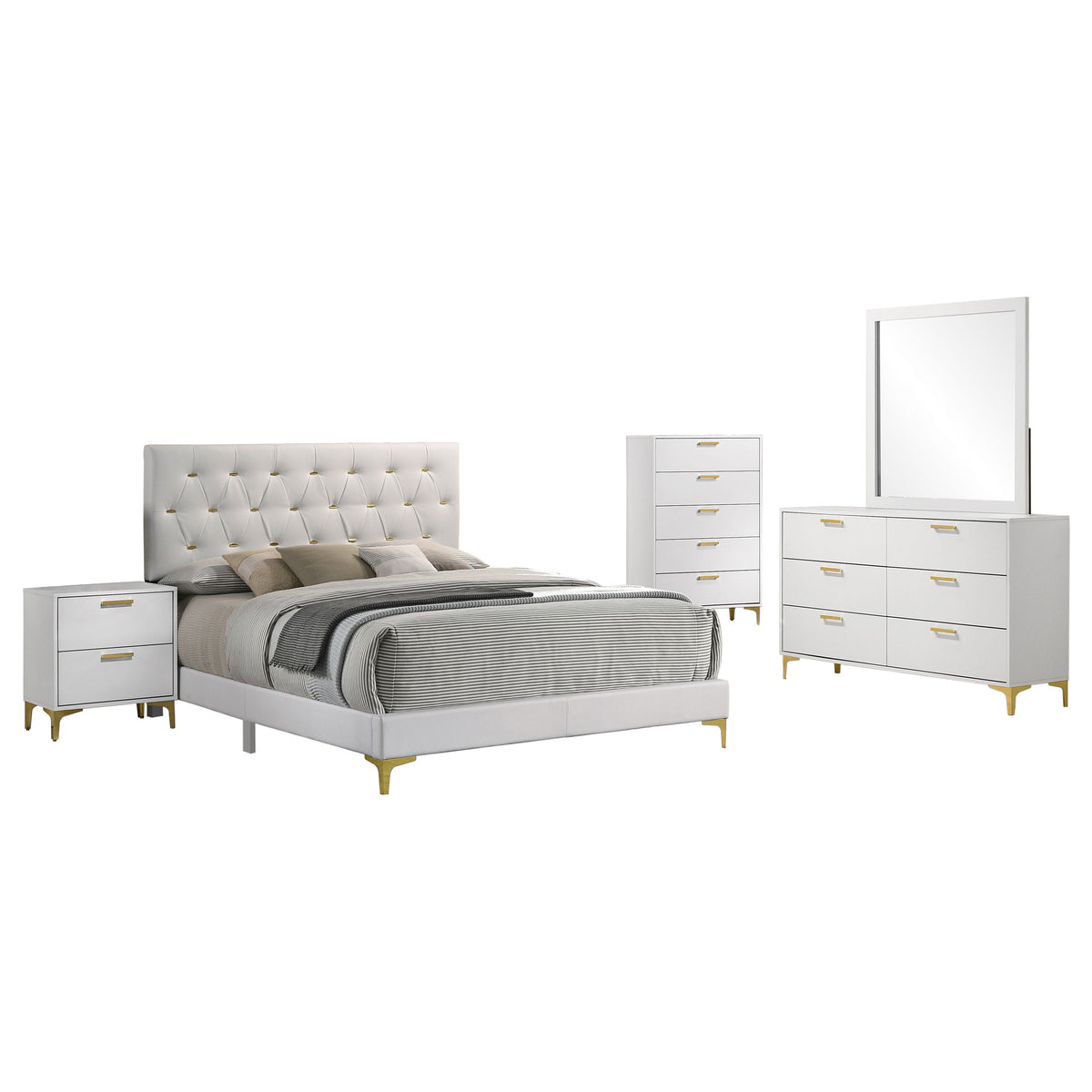 Kendall 5-piece Bedroom Set - Queen, White