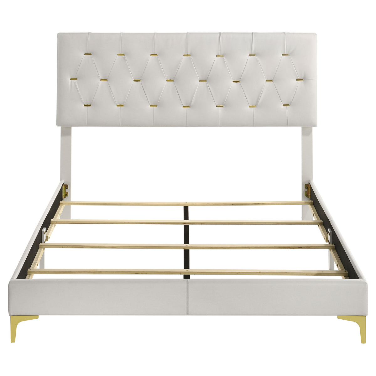 Kendall Upholstered Panel Bed - Queen, White