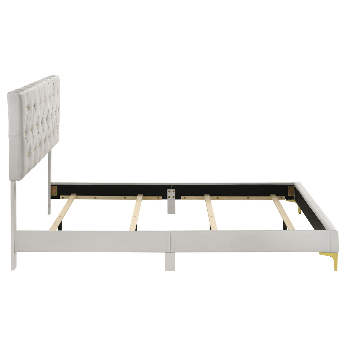 Kendall Upholstered Panel Bed - Queen, White