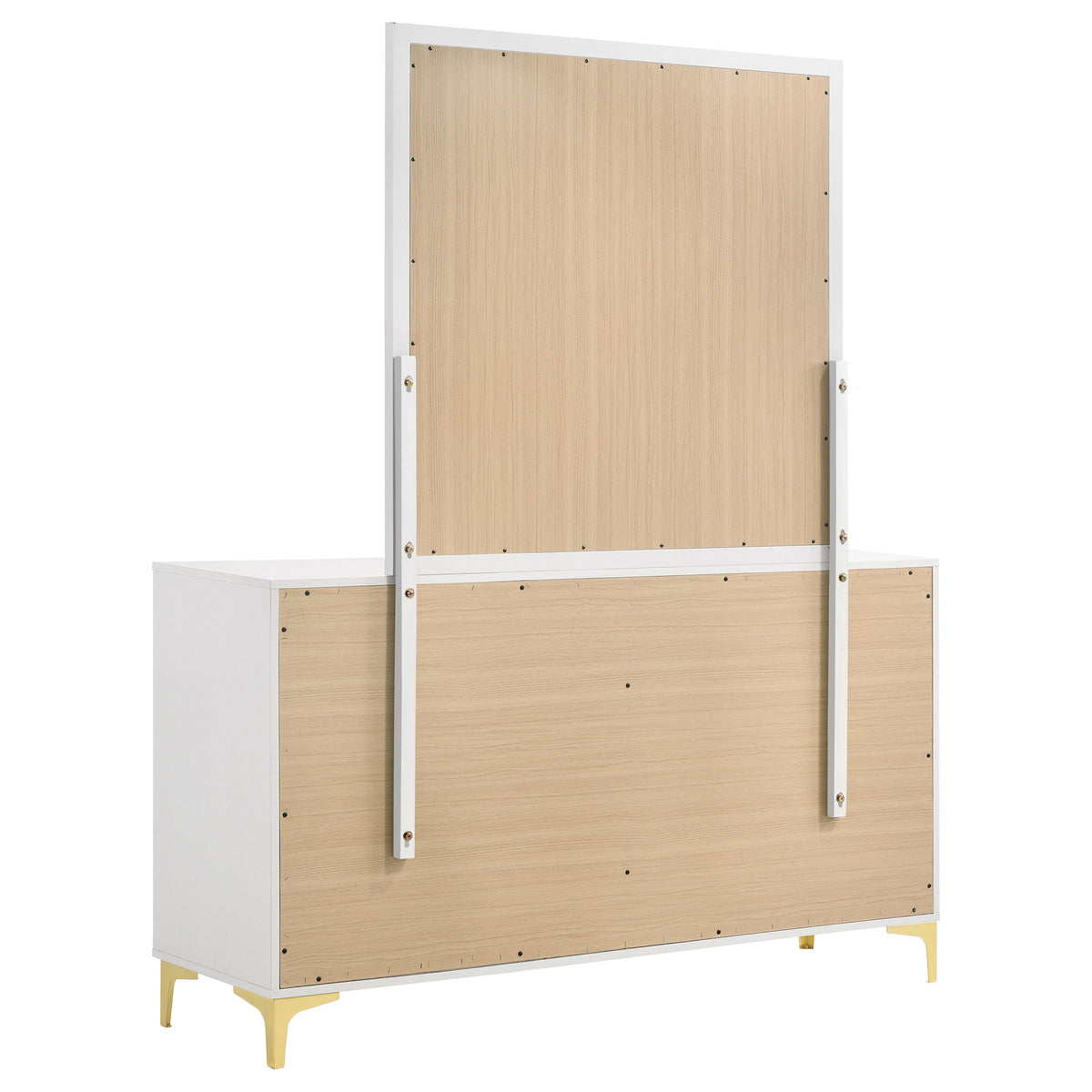 Kendall 6-drawer Dresser - White, With Mirror