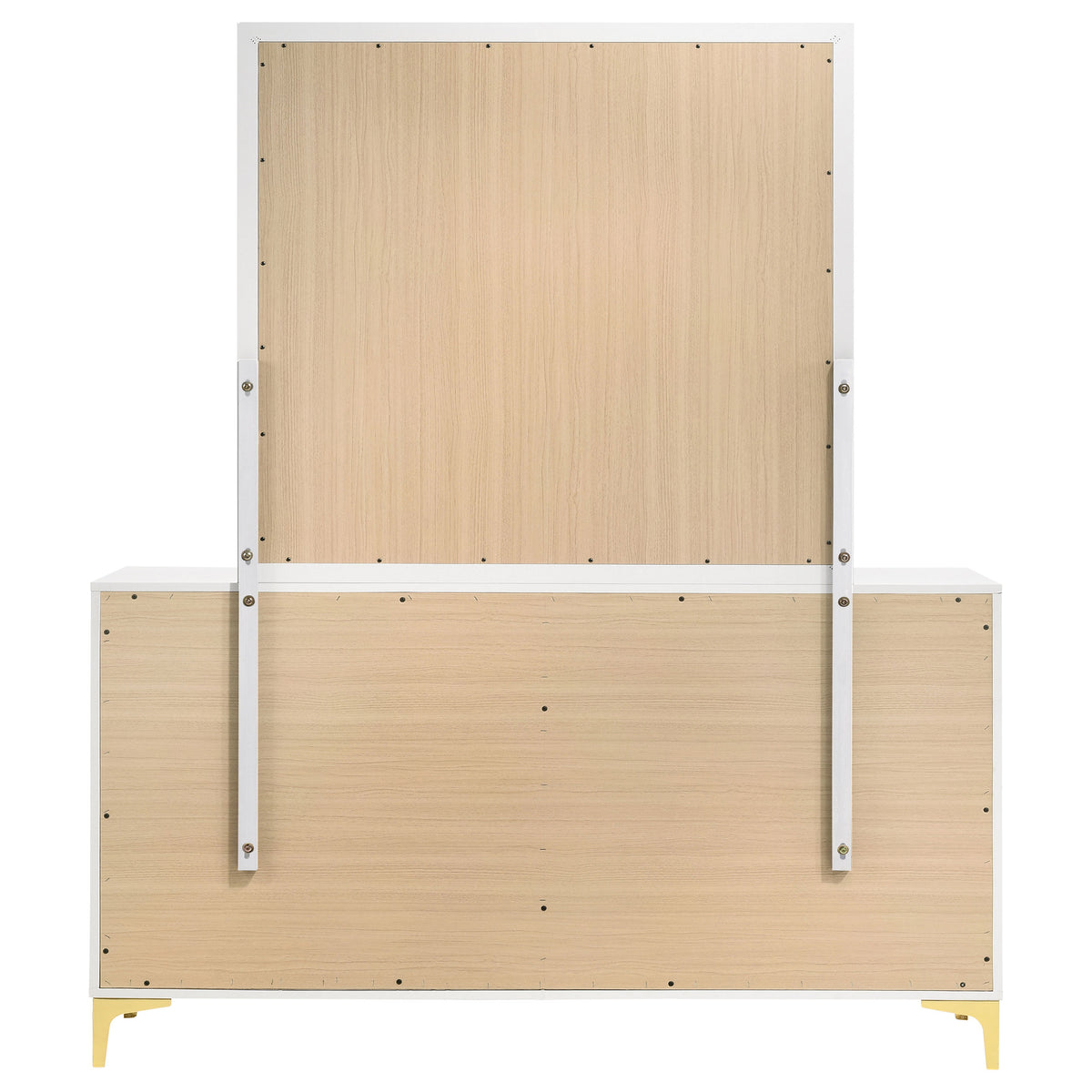 Kendall 6-drawer Dresser - White, With Mirror