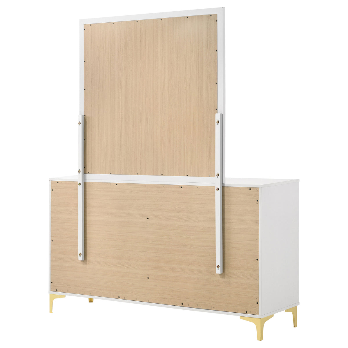 Kendall 6-drawer Dresser - White, With Mirror