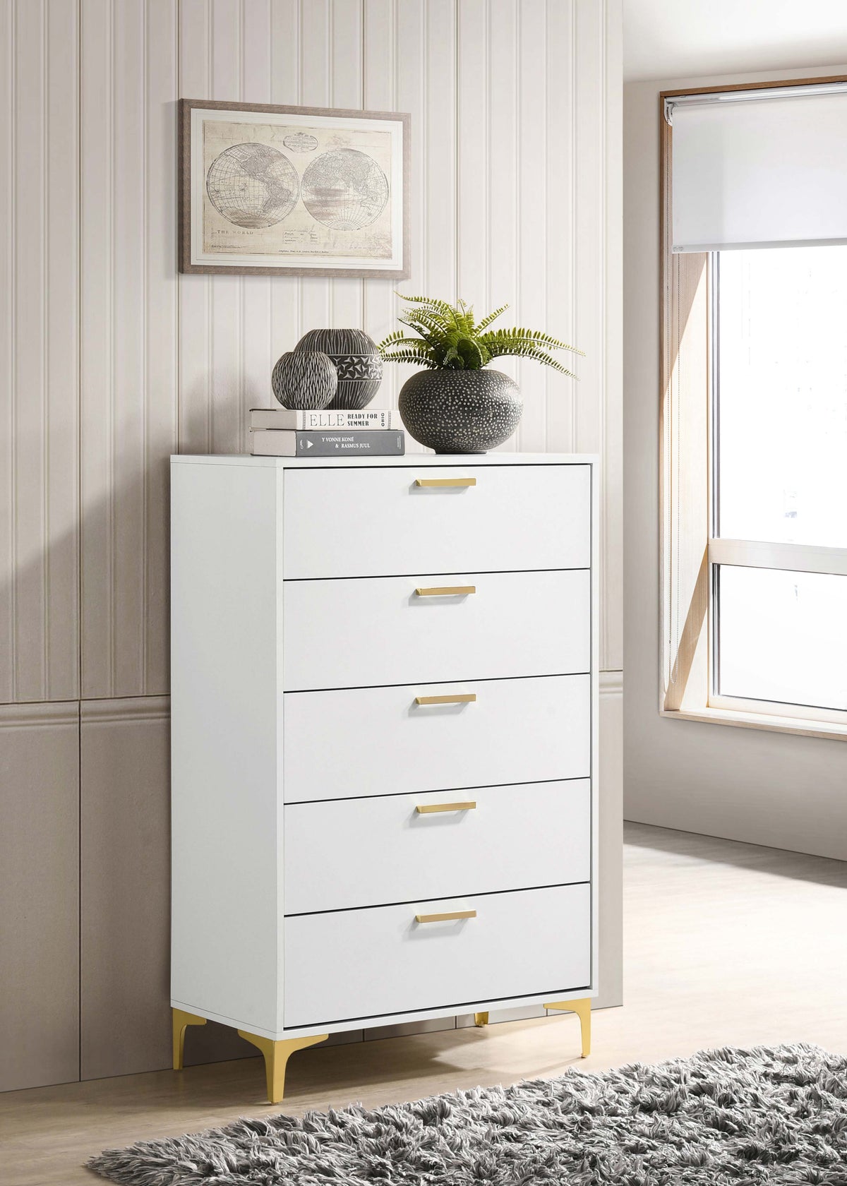 Kendall 5-drawer Bedroom Chest - White