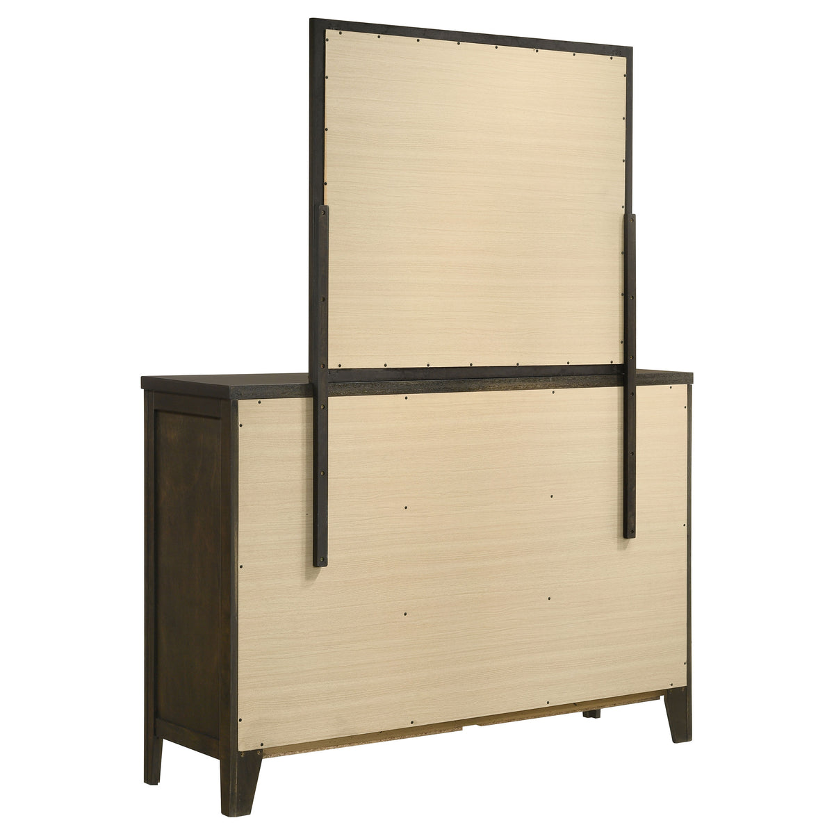 Wilkes Transitional 6-Drawer Dresser Dark Cocoa - With Mirror