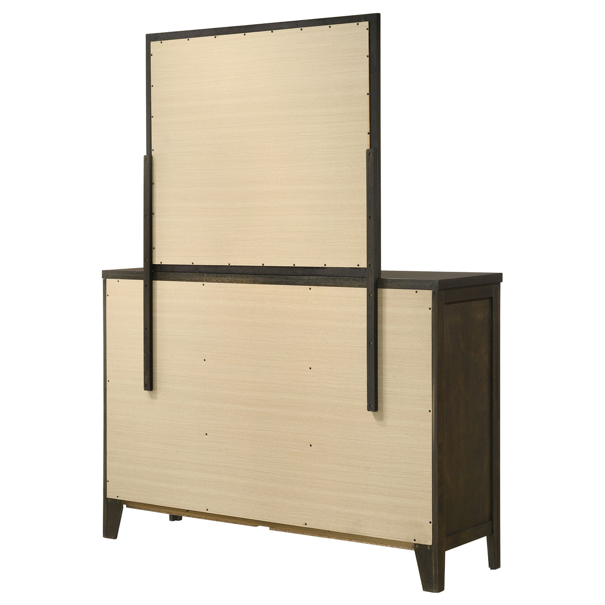 Wilkes Transitional 6-Drawer Dresser Dark Cocoa - With Mirror