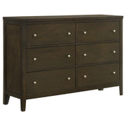 Wilkes Transitional 6-Drawer Dresser Dark Cocoa - Without Mirror