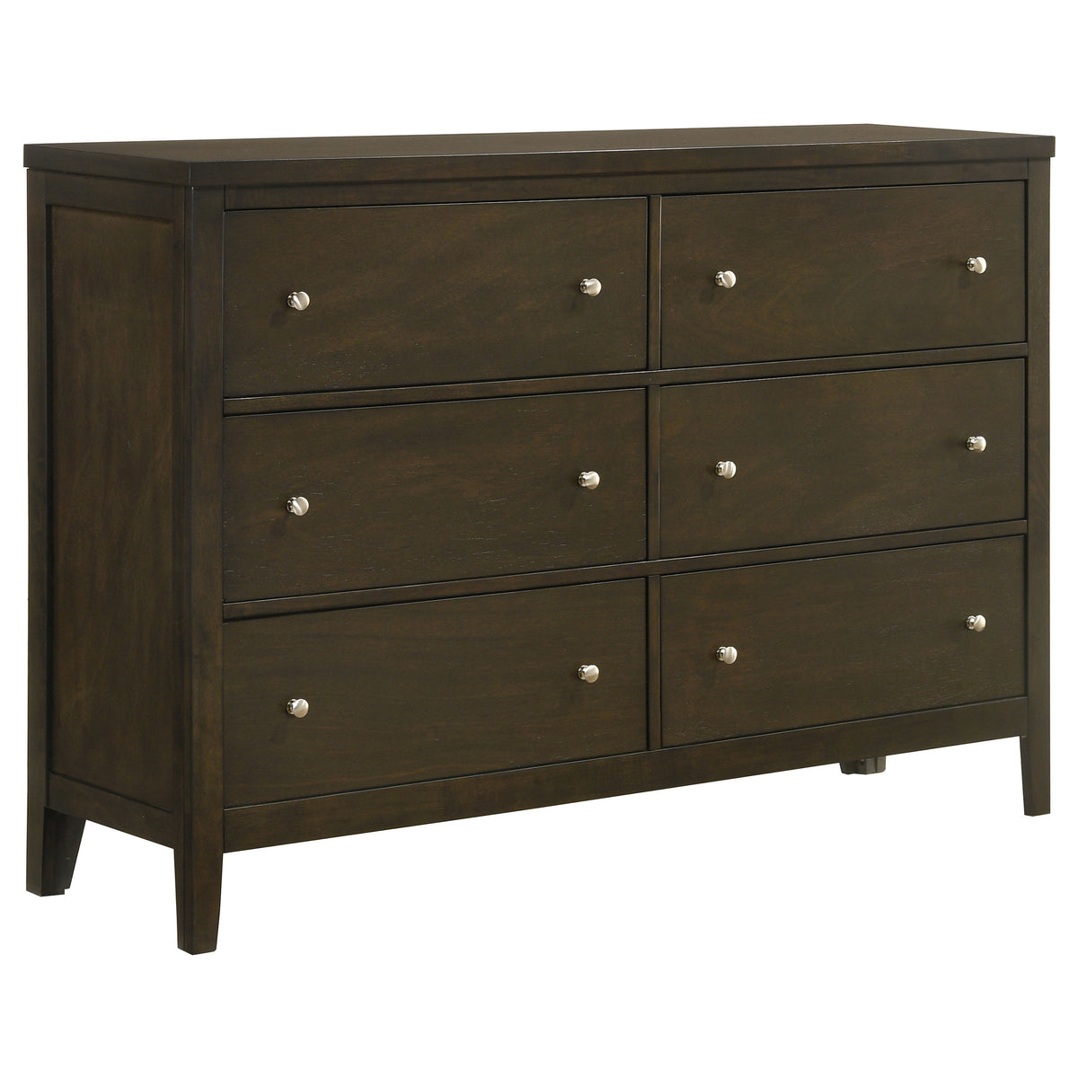 Wilkes Transitional 6-Drawer Dresser Dark Cocoa - Without Mirror