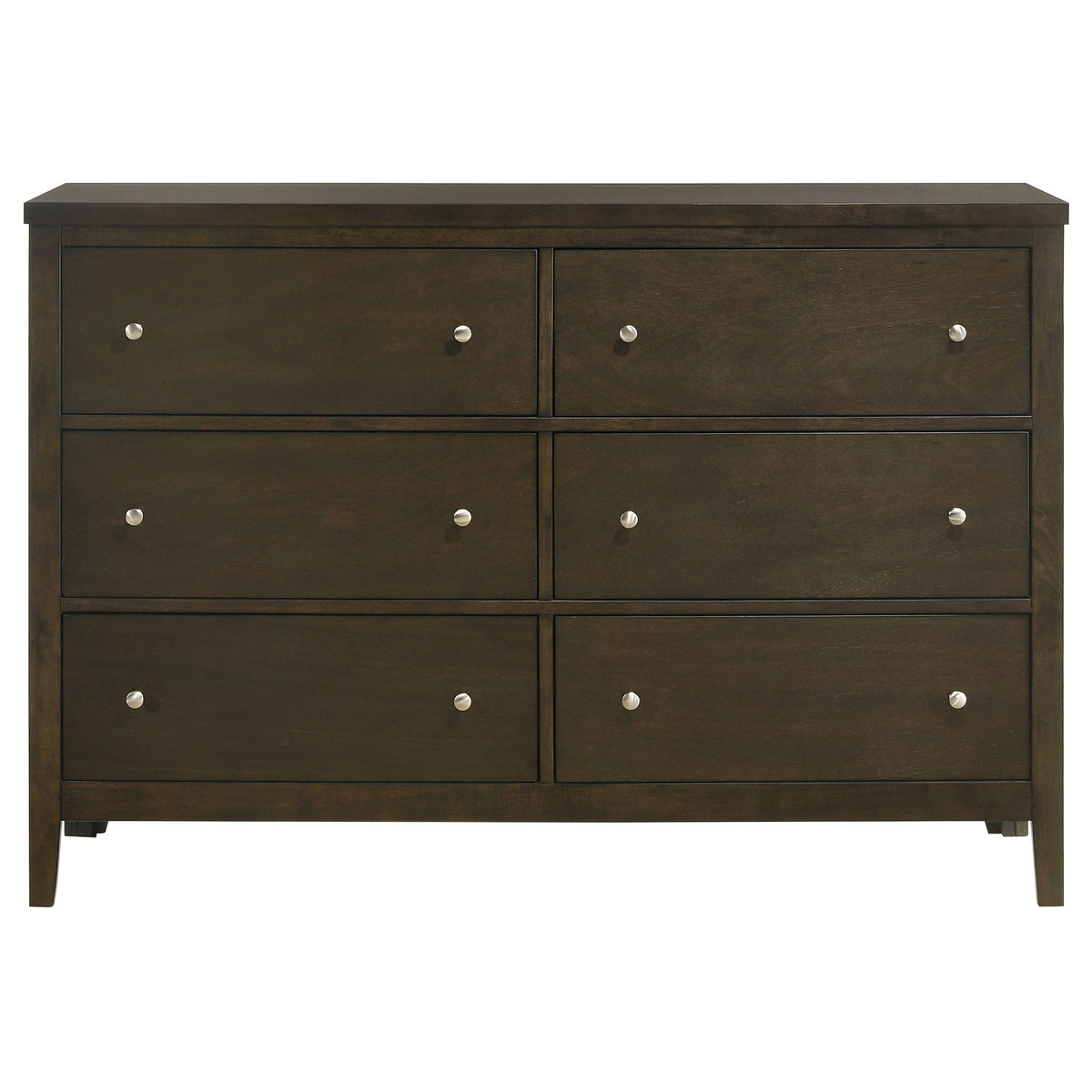 Wilkes Transitional 6-Drawer Dresser Dark Cocoa - Without Mirror
