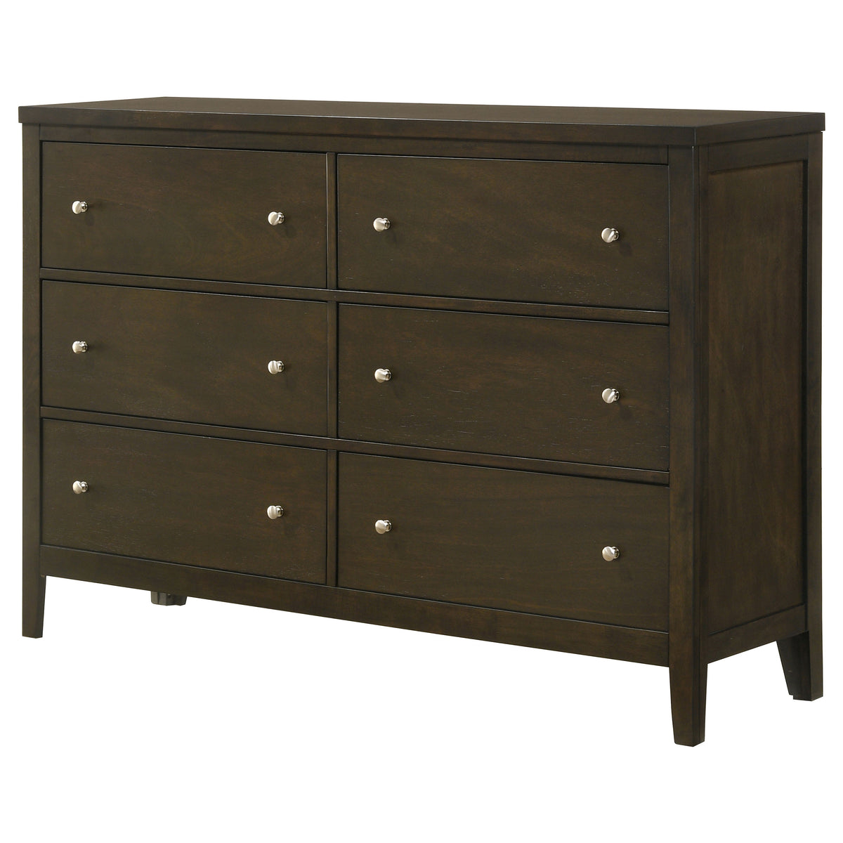 Wilkes Transitional 6-Drawer Dresser Dark Cocoa - Without Mirror