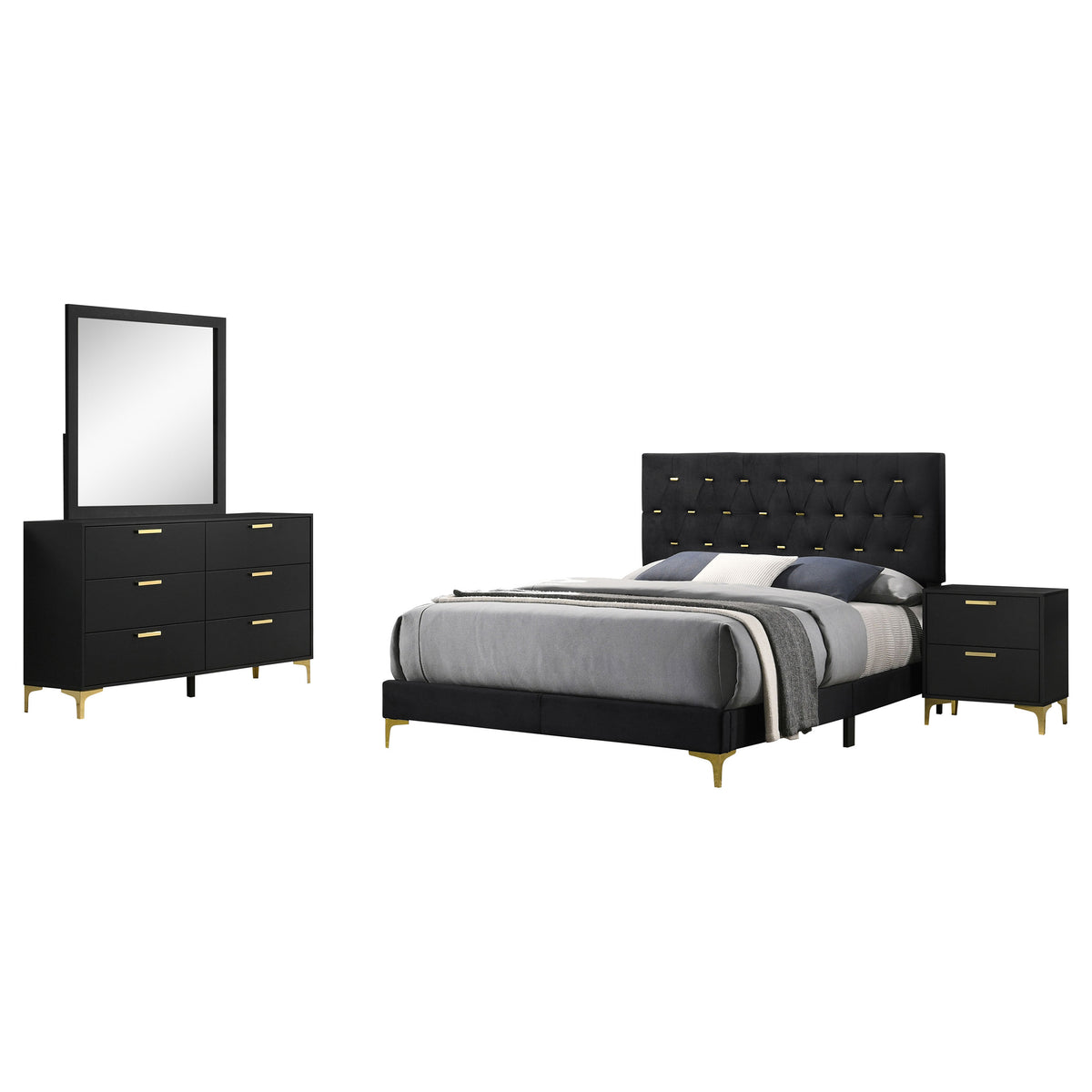 Kendall 4-piece Bedroom Set - Eastern King, Black