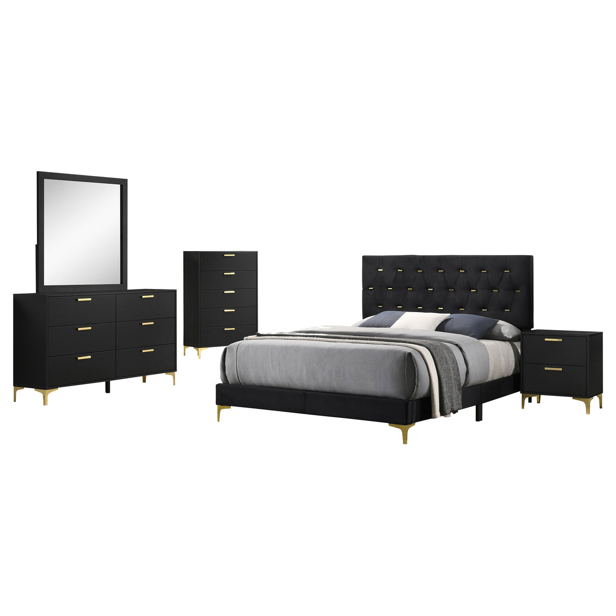 Kendall 5-piece Bedroom Set - California King, Black