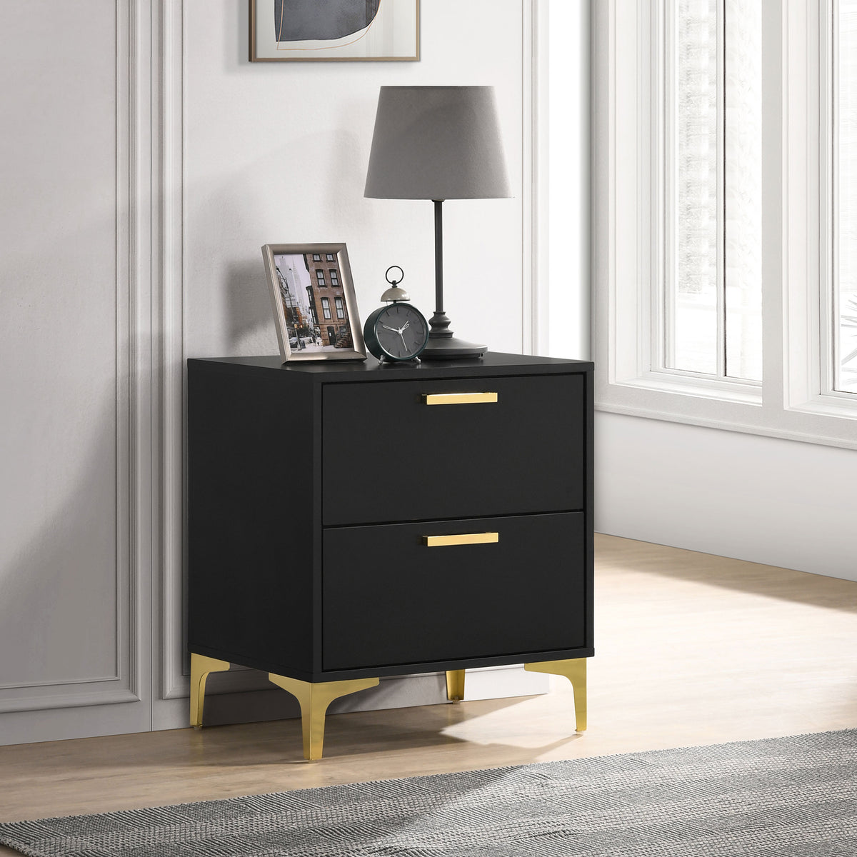 Kendall 2-drawer Nightstand - Black