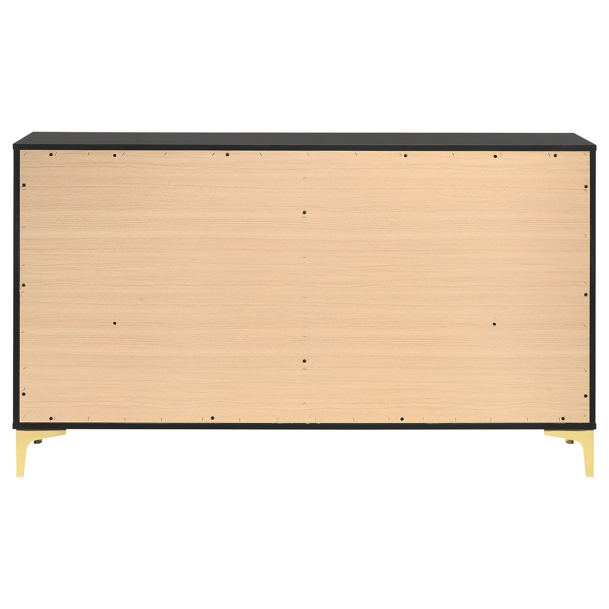 Kendall 6-drawer Dresser - Black, Without Mirror