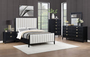 Brookmead 5-piece Upholstered Bedroom Set Black - Eastern King